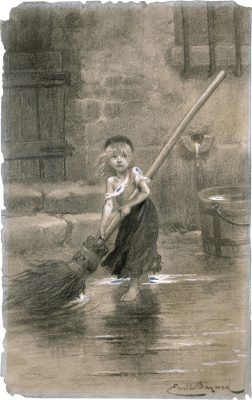 Cosette, gravure d'Émile Bayard